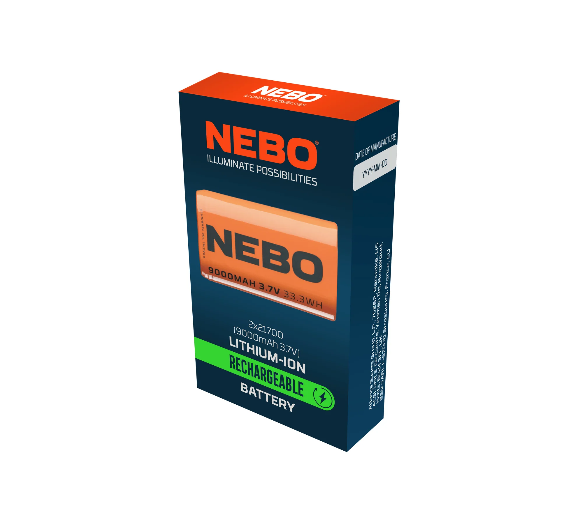 Rechargeable Battery 2X21700 9000 mAh - NEB-BAT-0006-G - Image 3